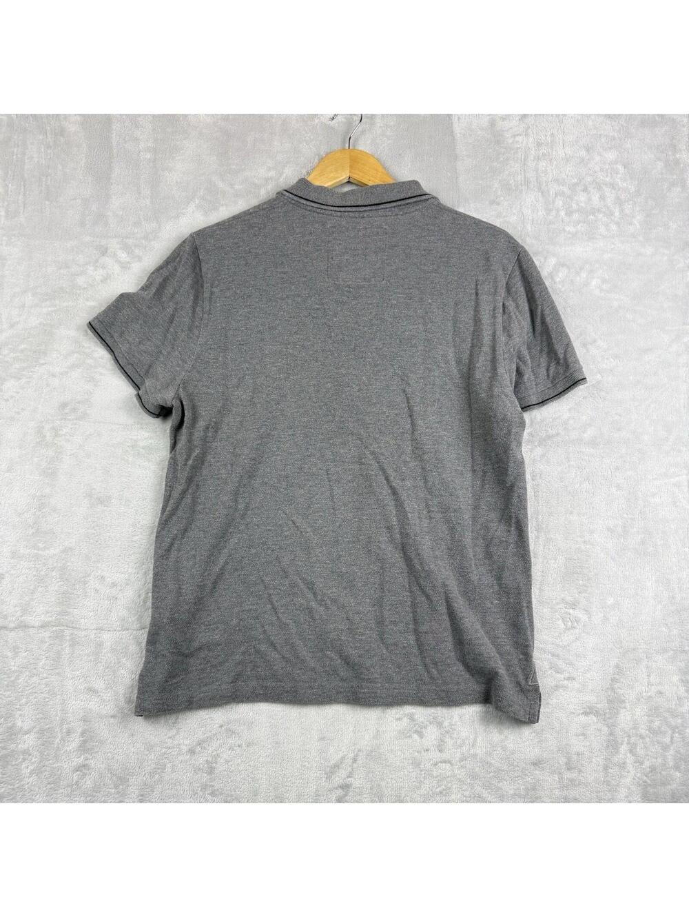 Lacoste Polo Shirt Mens 5 Gray Big Croc Logo Designer Golf Classic Fit Preppy - Picture 3 of 9